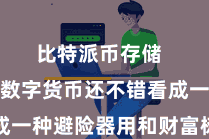 比特派币存储  比特币数字货币还不错看成一种避险器用和财富树立妙技